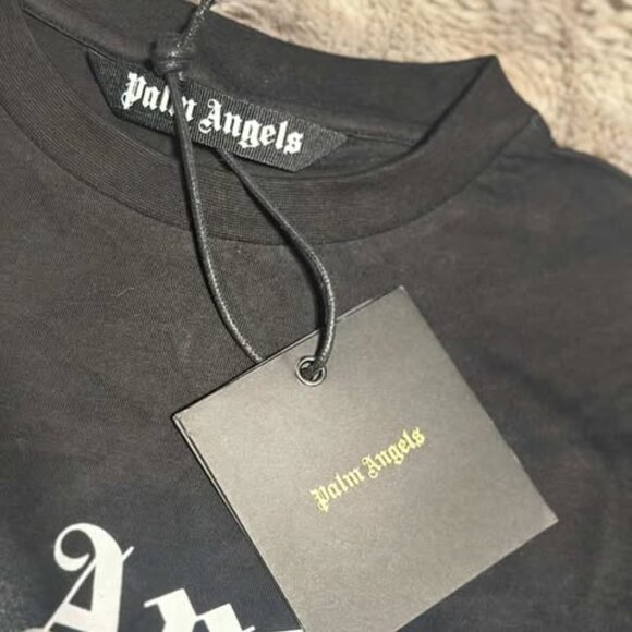 Palm Angels Paris Spray Logo Tee – Black - Picture 2 of 4